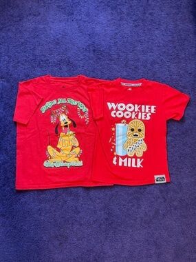 Disney Holiday Kids T-shirts - x2 - Size kids Small